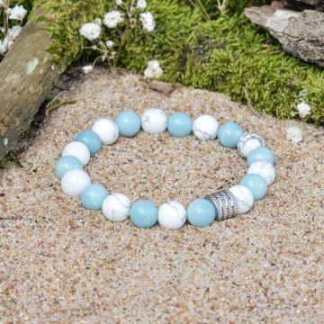 Pulsera de Amazonita y Howlita