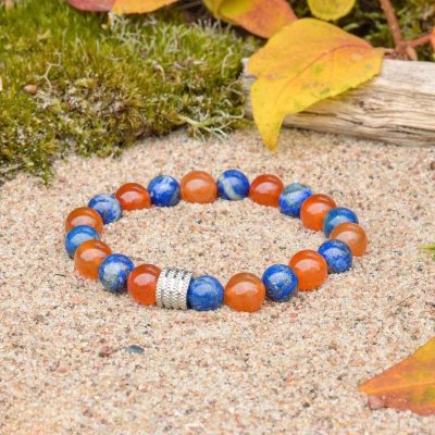 Pulsera de Lapislázuli y Cornalina