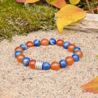 Pulsera de Lapislázuli y Cornalina