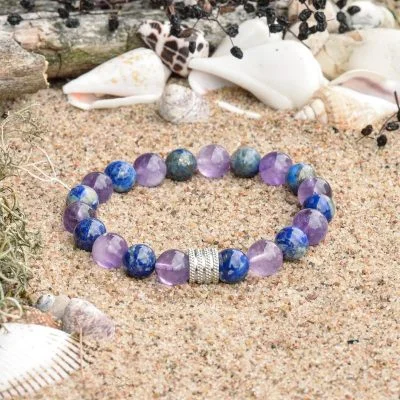 Pulsera de Amatista y Lapislázuli
