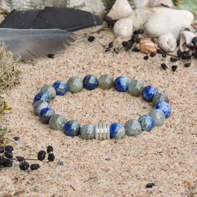Pulsera de Lapislázuli y Labradorita