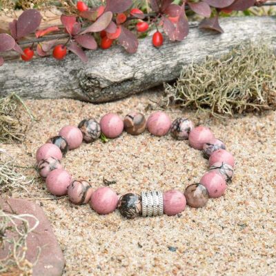 Pulsera de Rodocrosita y Rodonita