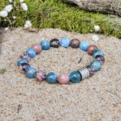 Pulsera de Apatito y Rodonita