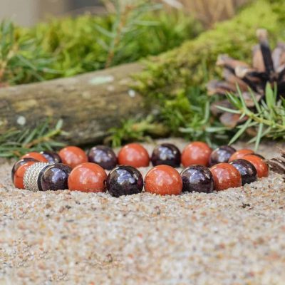 Pulsera de Granate y Jaspe Rojo