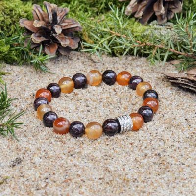 Pulsera de Granate y Cornalina