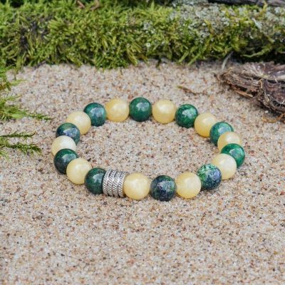 Pulsera de Crisocola y Calcita