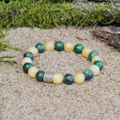 Pulsera de Crisocola y Calcita