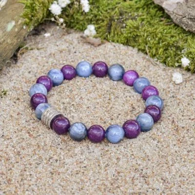 Pulsera de Sugilita y Cianita